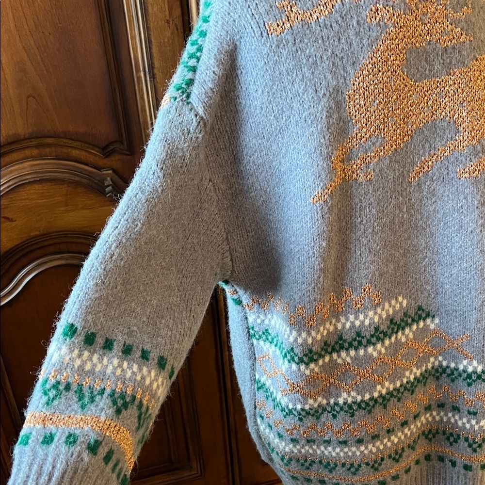 NEW Sundance - Sunday in Brooklyn Cardigan with Green & Gold Accents, w/o tags - Picture 3 of 11